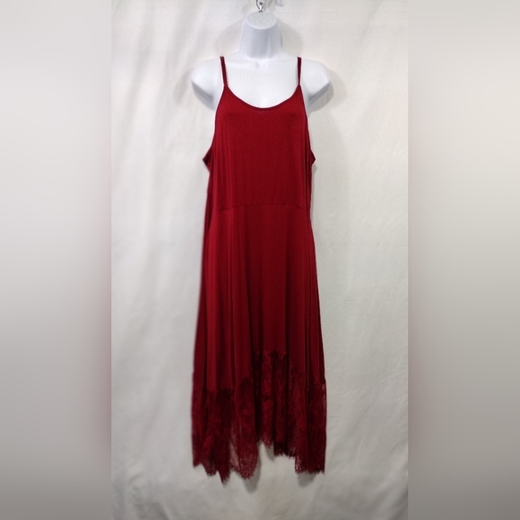 BloomChic Dresses & Skirts - NWT Bloomchic Lace Hem Dress Women's 16 Red Bobo Retro 90s Y2K